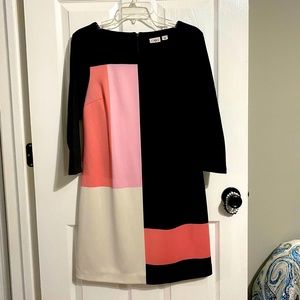 Color-block dress, perfect for spring or fall, sz8